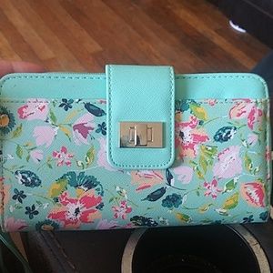 Teal Floral wallet